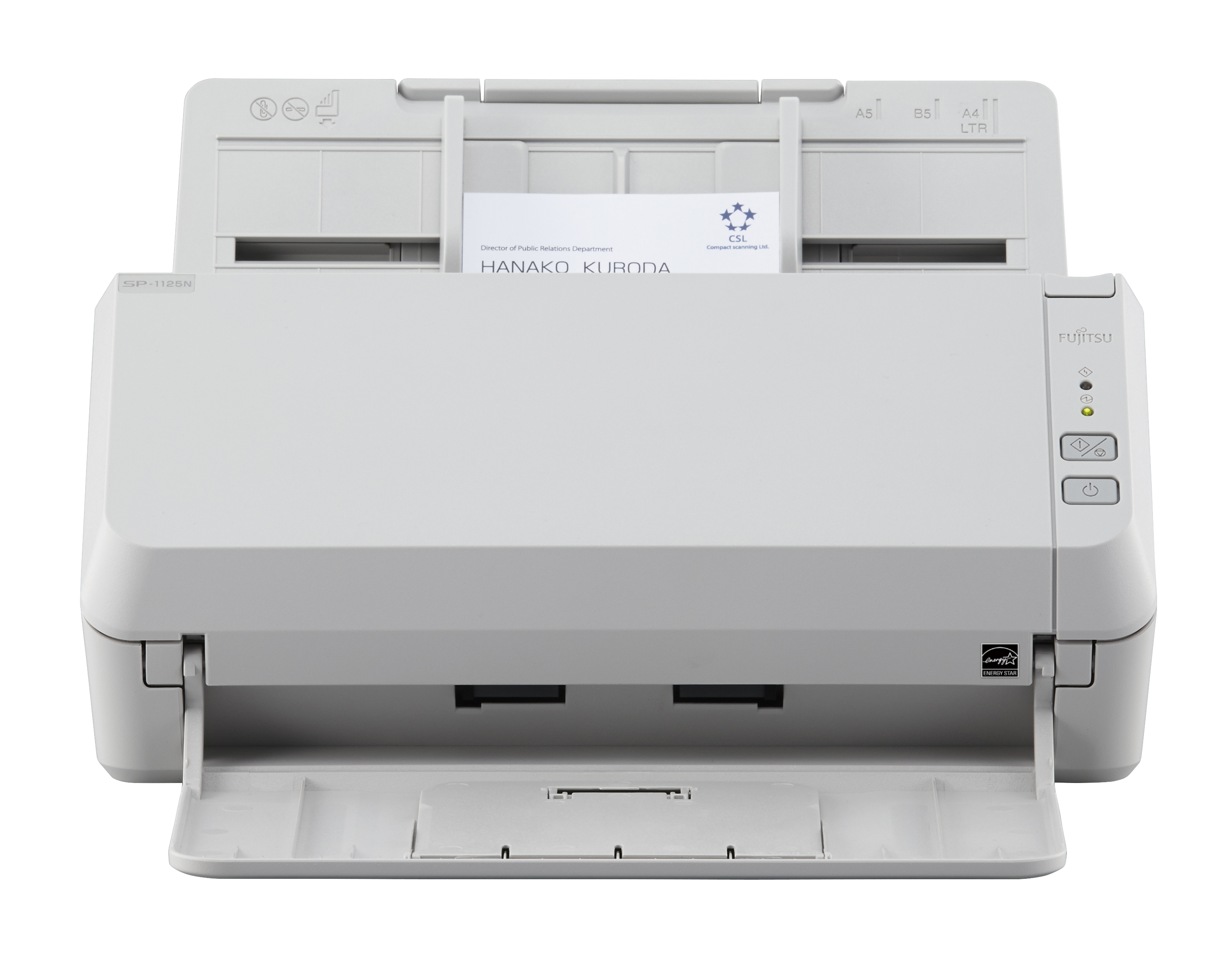 RICOH - FUJITSU Escaner SP-1125N, Escaner de Oficina LED USB 3.2 Gigabit Ethernet con ADF, Duplex, A4, 25 ppm/50 ipm.