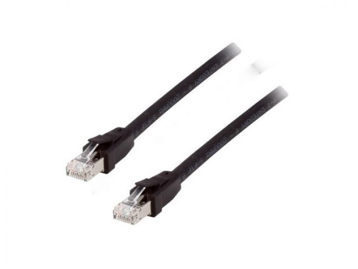EQUIP LATIGUILLO RJ45 APANTALLADO S/FTP CATEGORIA 8.1PIMF LOSH 1M COLOR NEGRO