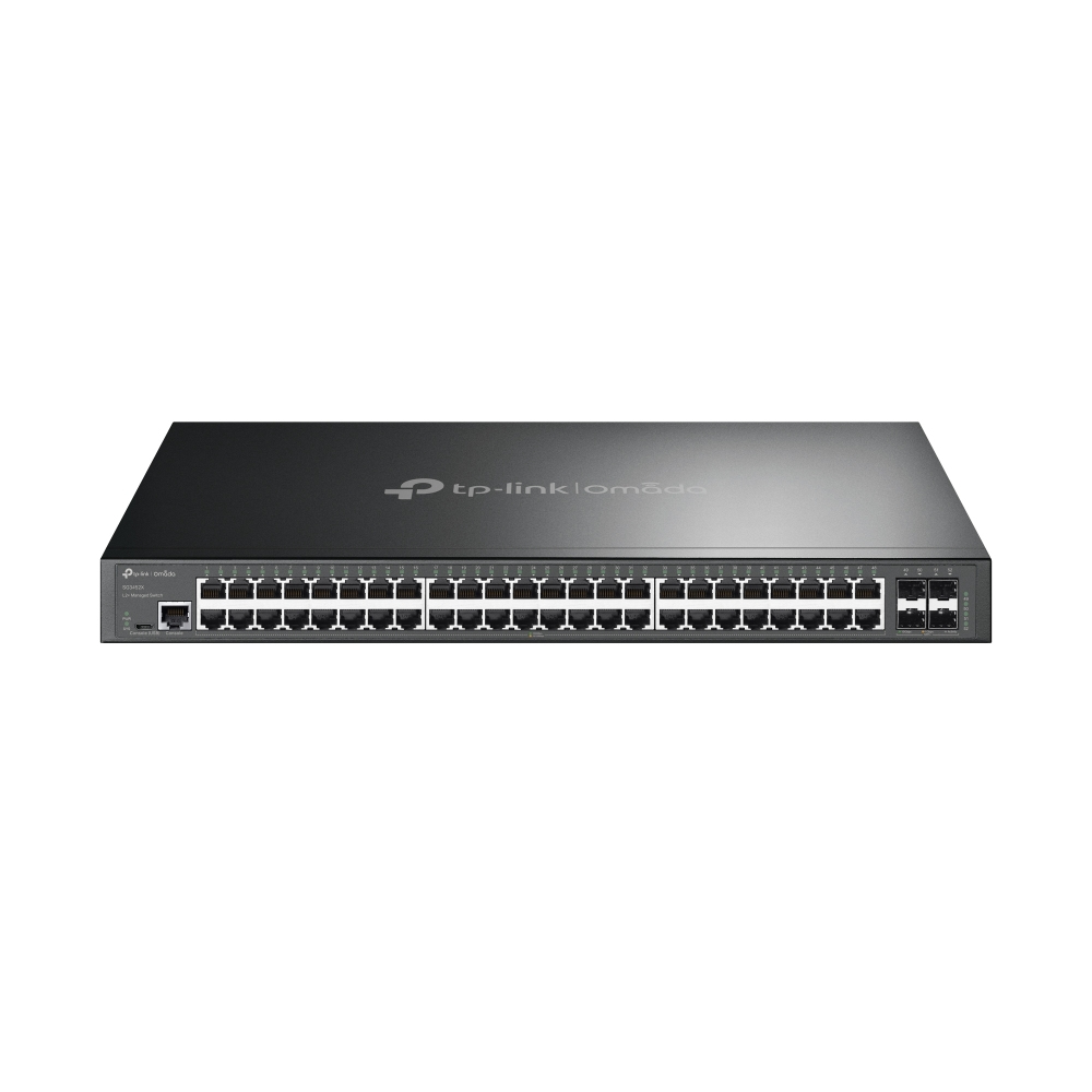 TP-LINK Switch gestionado JetStream? Gigabit L2+ de 48 puertos con 4 ranuras SFP+ 10GE PUERTO: 48× puertos Gigabit RJ45, 4× ranuras SFP+ 10G, puerto d