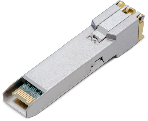 TP-LINK Modulo 10GBASE-T RJ45 SFP+. Transceptor de cobre RJ45 de 10 Gbps, Plug and Play con ranura SFP+, compatible con DDM