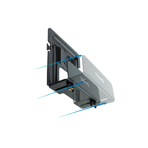 TOOQ SOPORTE UNIVERSAL DE PARED PARA REPRODCUTOR MULTIMEDIA, ROUTER, MINI PC, NEGRO