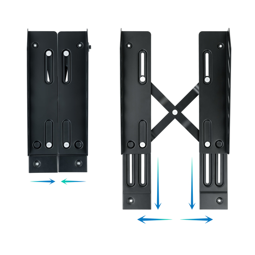 TOOQ SOPORTE METALICO PARA CPU DE SUELO CON RUEDAS BAJO