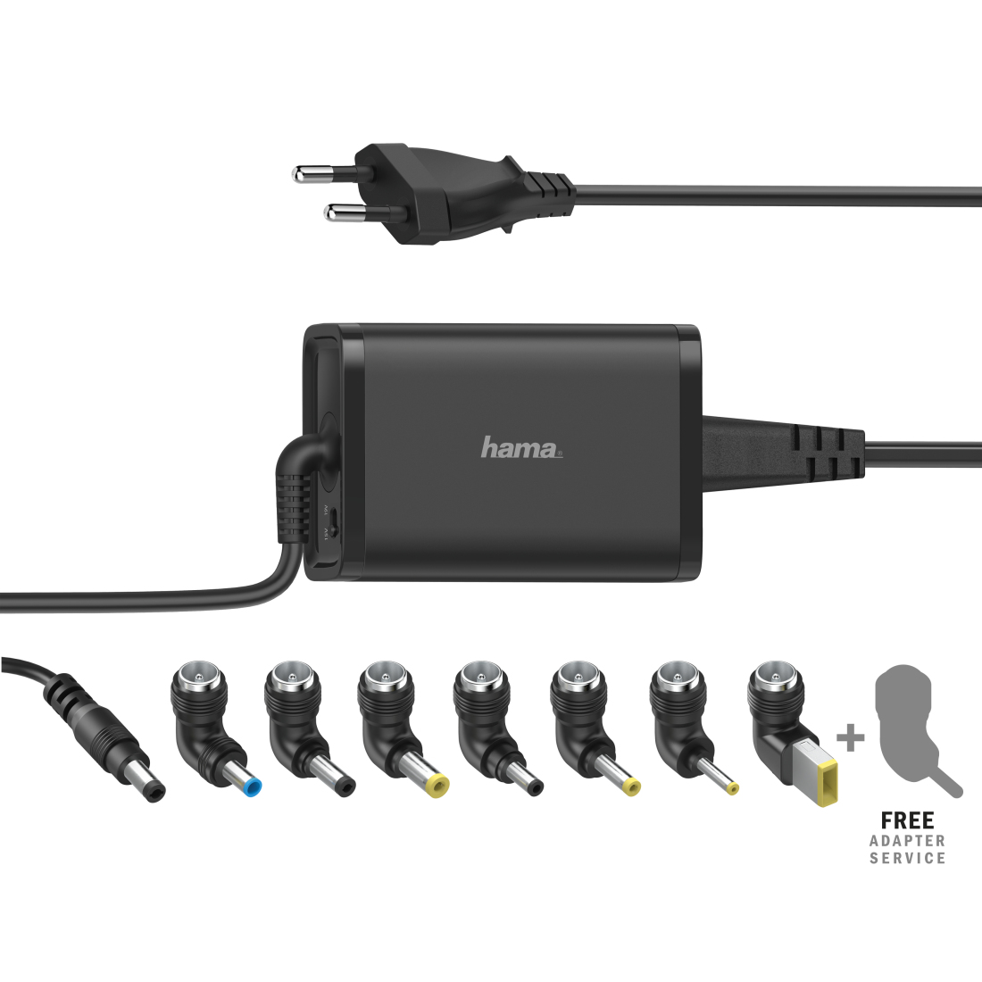 HAMA Cargador universal portatil 7 adapt., de 15-19V/65W