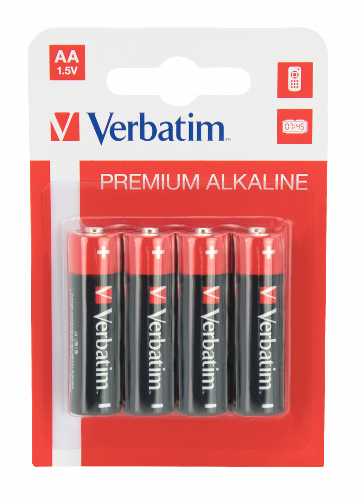 VERBATIM PILAS ALCALINAS AA - LR06 - PACK 4 UDS