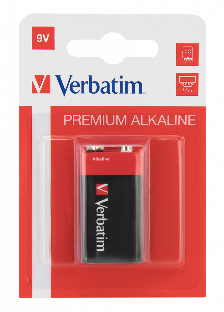 VERBATIM PILAS ALCALINAS DE 9V - 6LR61- PACK 1 UD