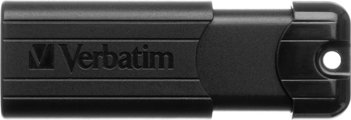 VERBATIM PENDRIVE PINSTRIPE 64GB HIGH SPEED RETRACTIL USB 3.2 NEGRO
