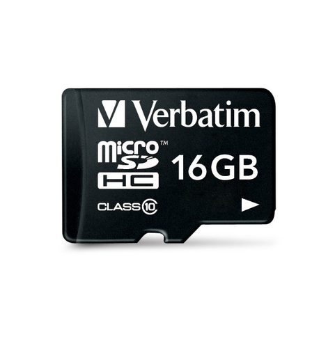 VERBATIM TARJETA MICRO SDHC 16GB CLASE 10 C/ADAPTADOR