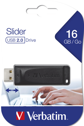 VERBATIM PENDRIVE STORE'N'GO SLIDER 16GB RETRACTIL USB 2.0 NEGRO