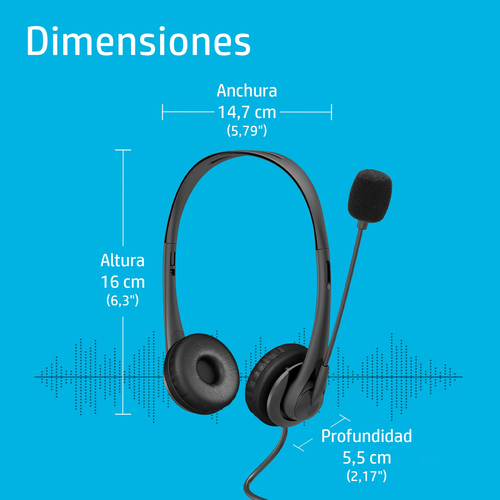 HP Auriculares G2 estereo de USB