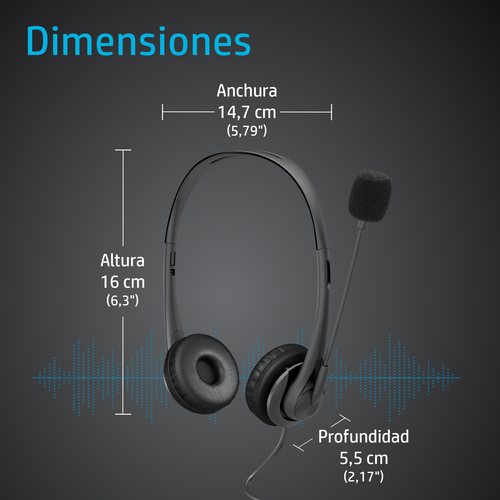 HP Auriculares G2 estereo de 3,5 mm