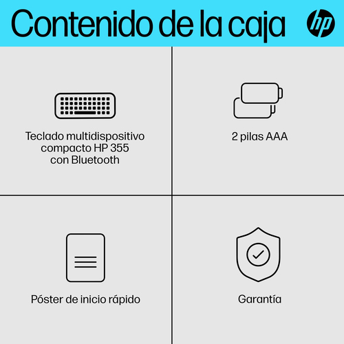 HP Teclado 355 multidispositivo compacto inalambrico