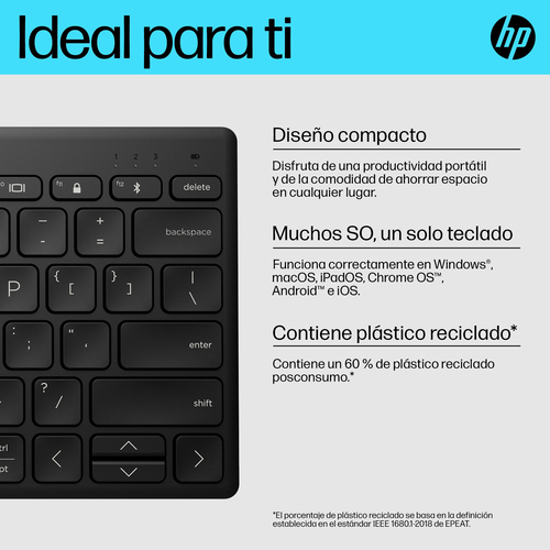 HP Teclado 355 multidispositivo compacto inalambrico
