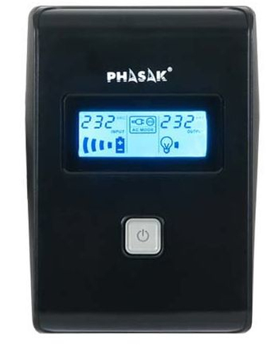 PHASAK SAI  Esential 850VA Interactivo con pantalla LCD
