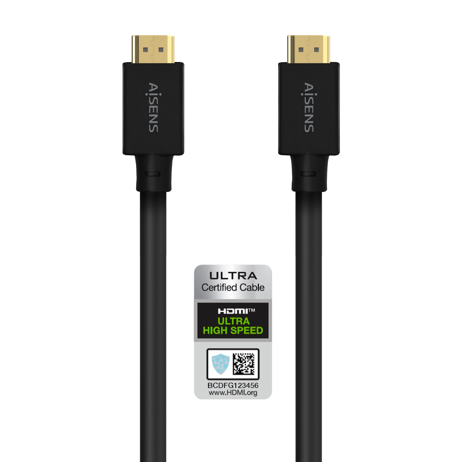 AISENS - CABLE HDMI V2.1 ULTRA ALTA VELOCIDAD / HEC 8K@60HZ 48GBPS, A/M-A/M, NEGRO, 5.0M