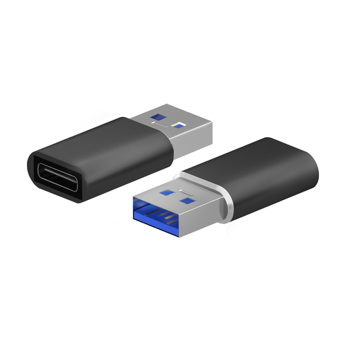 AISENS - MINI ADAPTADOR USB 3.2 GEN2 / USB 2.03A, TIPO USB-C/H-A/M, NEGRO