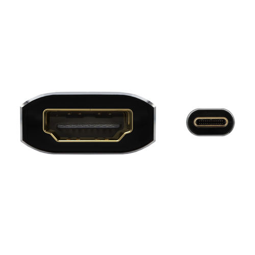 AISENS - CONVERSOR ALUMINIO USB-C A HDMI 4K@60HZ, USB-C/M-HDMI/H, GRIS, 15CM