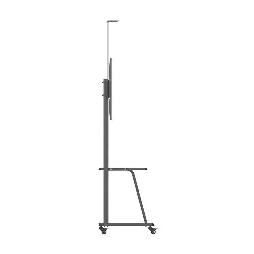 AISENS - SOPORTE DE SUELO ECO CON RUEDA, BANDEJA PARA DVD Y SOPORTE DE CAMARA PARA MONITOR/TV 150KG DE 37-100, NEGRO