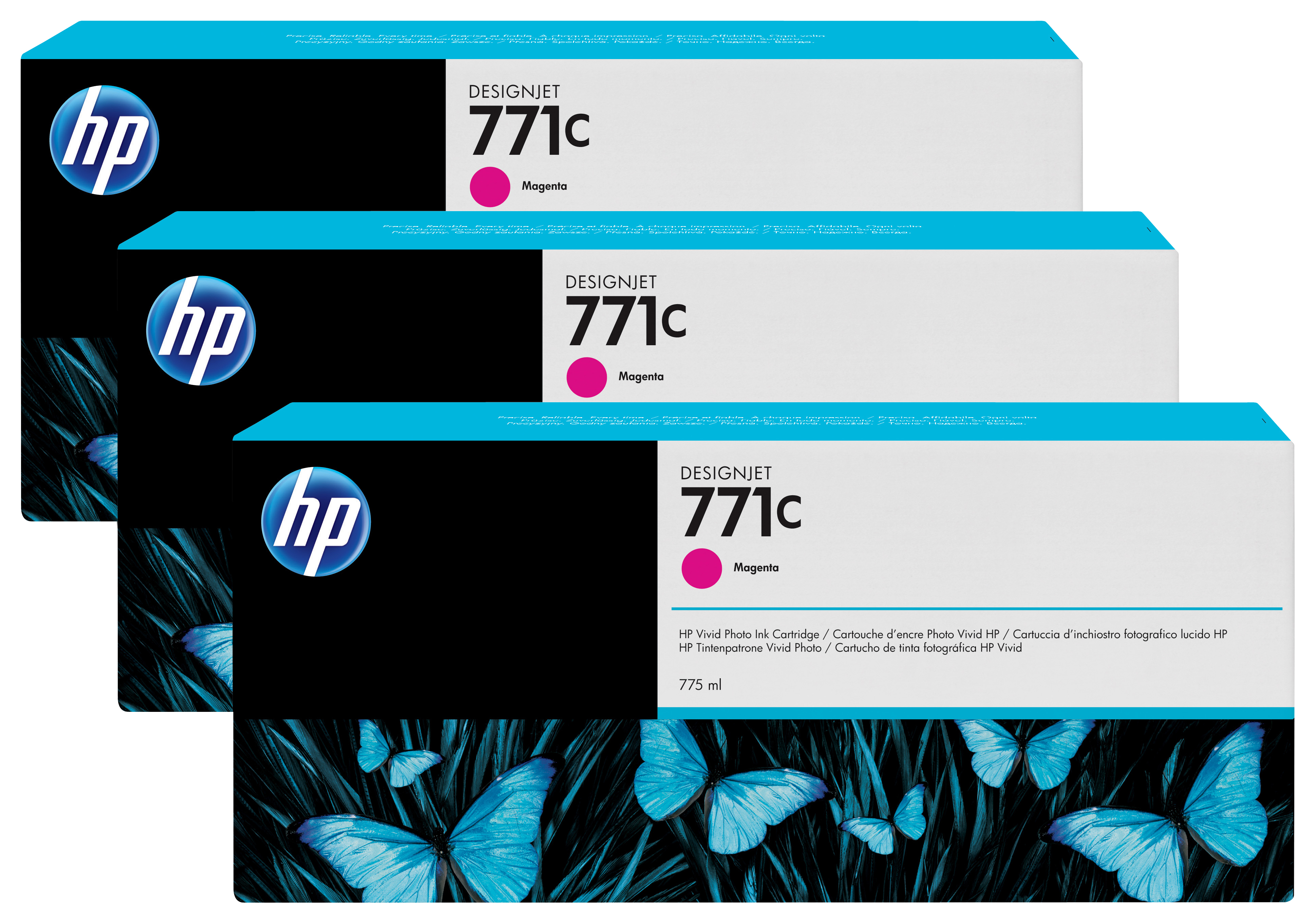 HP Pack 3 Cartuchos GF para Z6200 MG 771C 775ml Magenta