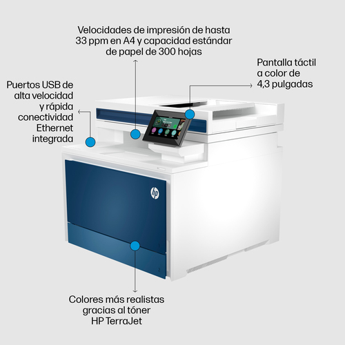 HP Multifuncion laser color LaserJet Pro MFP 4302FDN