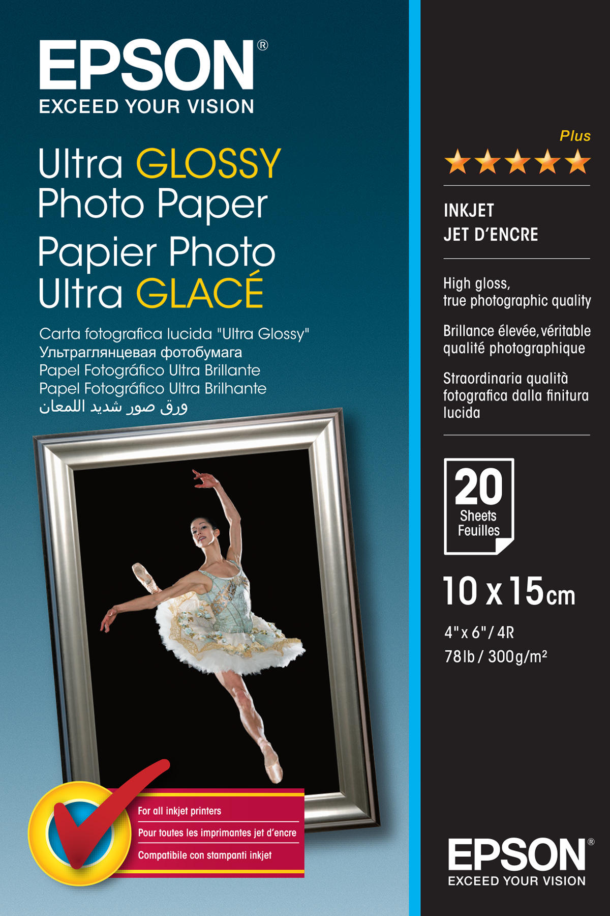 Epson Papel Ultra Glossy Photo Paper 10x15cm (20hojas)