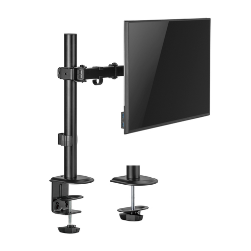 AISENS - SOPORTE DE MESA ECO GIRATORIO E INCLINABLE PARA 9KG (3 PIVOTES, 1 BRAZO) DE 17-32, NEGRO