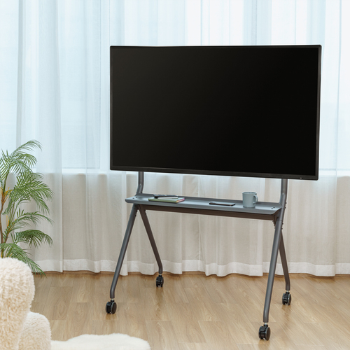 AISENS - SOPORTE DE SUELO PRO CON RUEDA PARA PANTALLA INTERACTIVA/TV 120KG DE 50-86, NEGRO