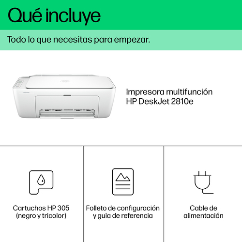 HP Multifuncion Inkjet DeskJet 2810e (Opcion HP+ solo consumible original, cuenta HP, conexion)