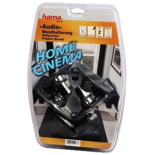 HAMA SOPORTE ALTAVOCES DE PARED NEGRO PACK DE 2 UNIDADES