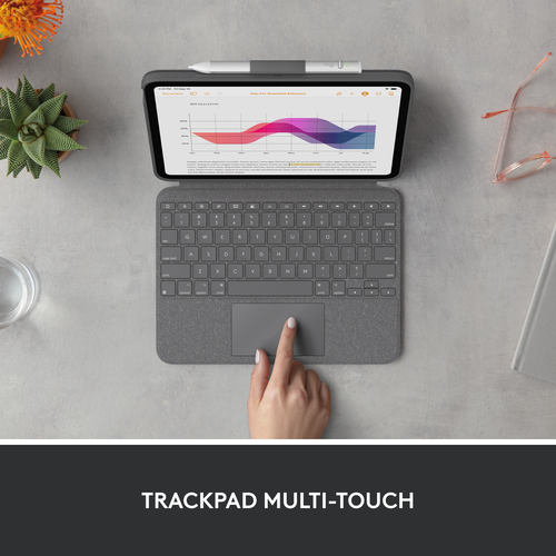 LOGITECH COMBO TOUCH FOR IPAD (10TH GEN)PERP OXFORD GREY ESP - MEDITER-412