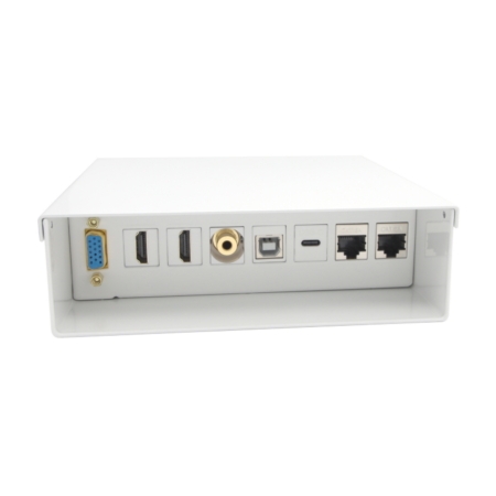 AISENS - CAJA DE CONEXIONES VGA+JACK3.5+2XHDMI+1XUSB-C+1XUSB-B+2XRJ45 CAT.6A STP, BLANCO