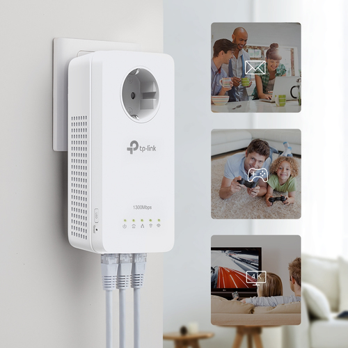 TP-LINK AV1300 GIGABIT PASSTHROUGH POWERLINE AC WI-FI KIT