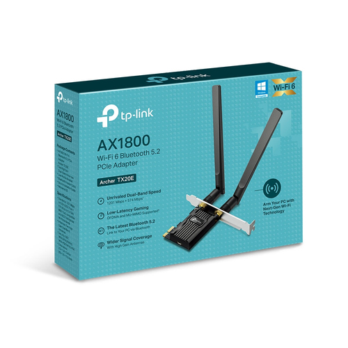 TP-LINK AX1800 DUAL BAND WI-FI 6 BLUETOOTH 5.2 PCI EXPRESS ADAPTER