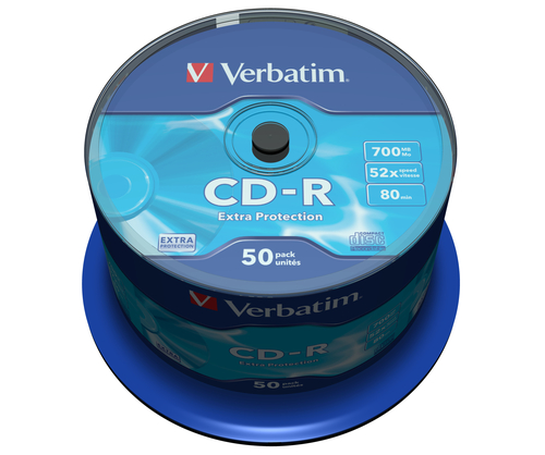 VERBATIM CD-R 700MB 52x Extra Protection (Tarrina 50)