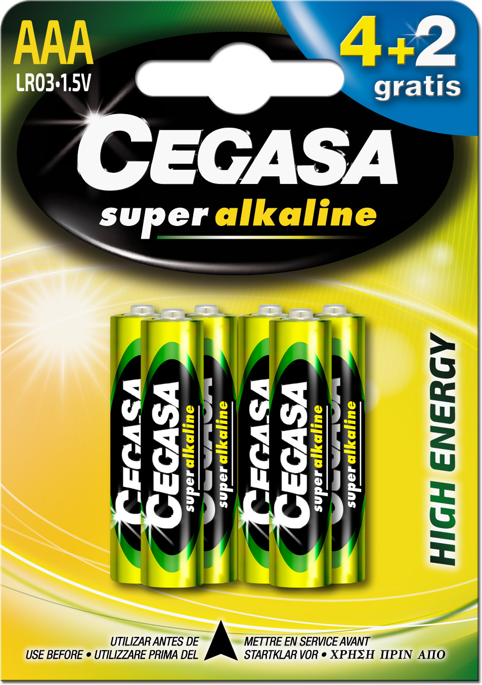 CEGASA PILA SUPER ALC LR03 BLISTER 4 UDS + 2 GRATIS