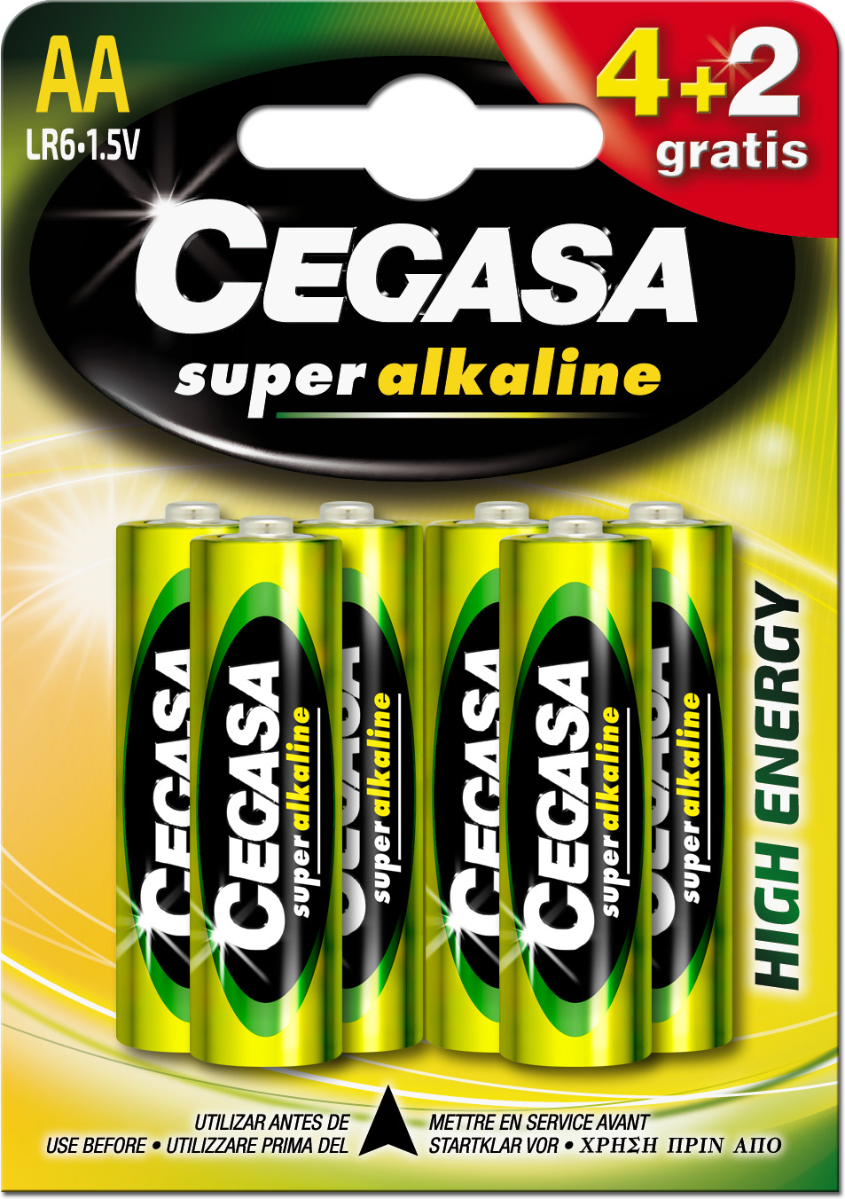 CEGASA PILA SUPER ALC LR06 BLISTER 4 UDS + 2 GRATIS