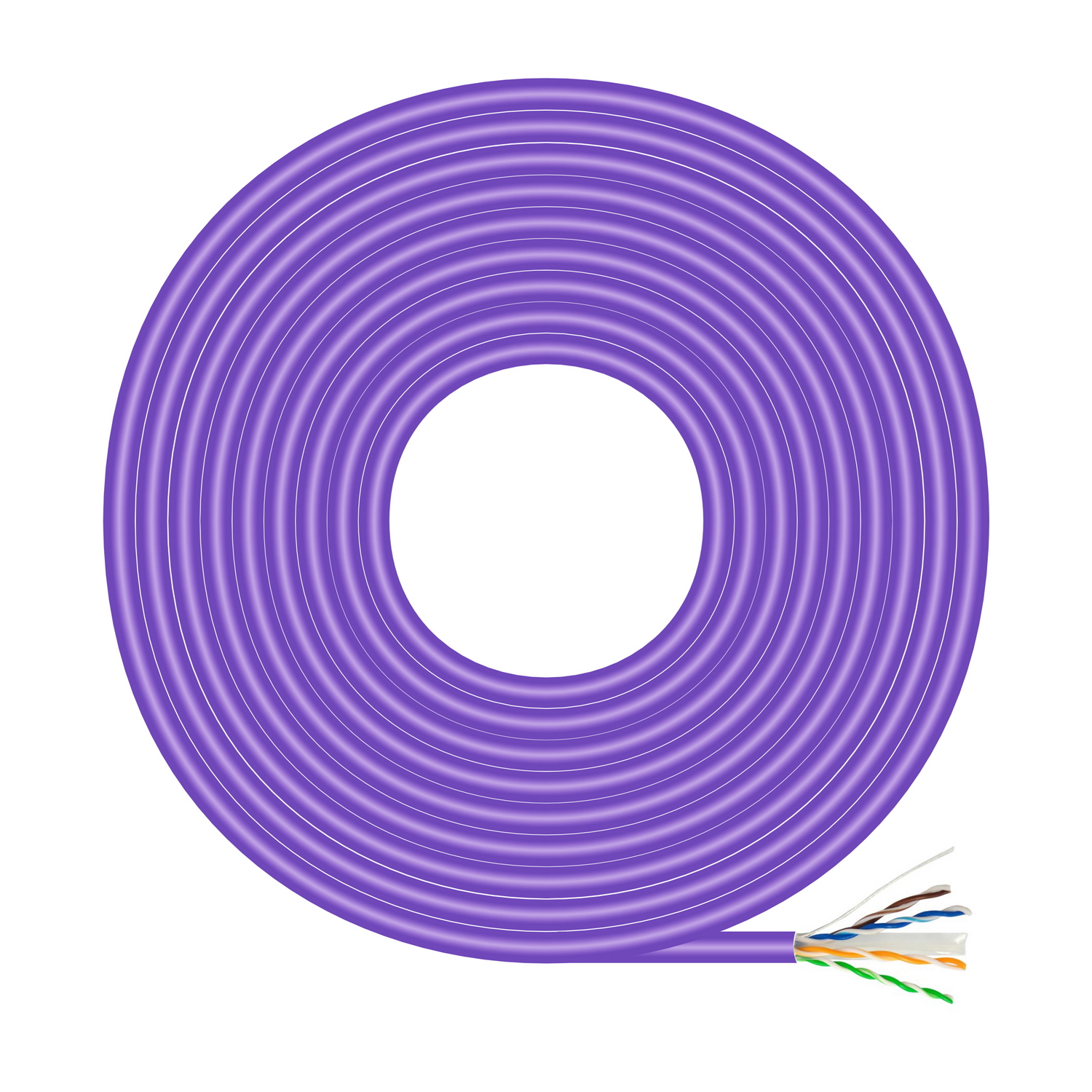 AISENS - CABLE DE RED RJ45 LSZH CAT.6 UTP RIGIDO AWG23 CCA (ALEACION), VIOLETA, 305M