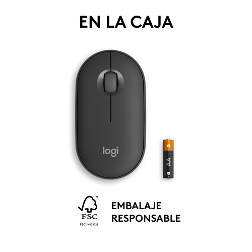 LOGITECH RATON INALAMBRICO PEBBLE MOUSE 2 M350S NEGRO.