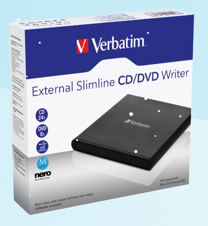 VERBATIM Grabadora Externa CD/DVD SLIMLINE