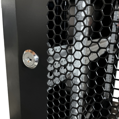 PHASAK ARMARIO RACK SUELO 19" PHASAK PRO 42U 600X1000 NEGRO DESMONTADO INCLUYE 2 BANDEJAS, VENTILACION TECHO, REGLETA 8T RACK, KIT PATAS/RUEDAS Y CERR.SEGURIDAD