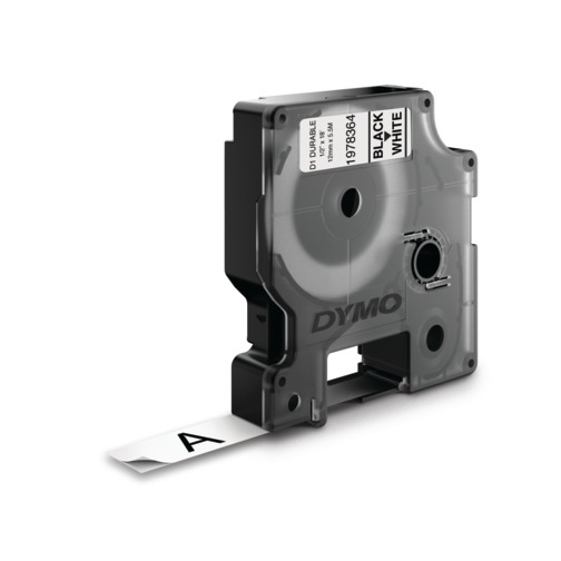 DYMO Cinta LM D1 DURABLE 12mmx5,5m Negro/blanco