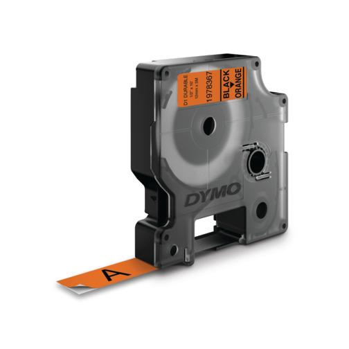 DYMO Cinta LM D1 DURABLE 12mmx3m Negro/Naranja