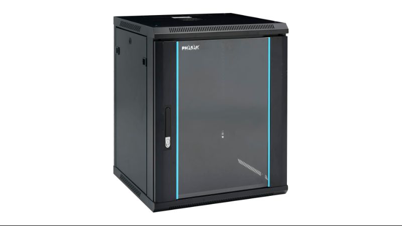 PHASAK ARMARIO RACK MURAL 19" PHASAK PRO 15U 600X600 NEGRO MONTADO