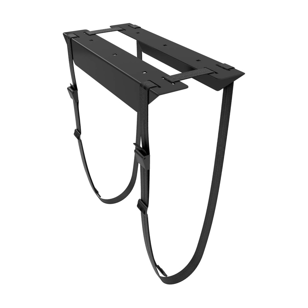 AISENS - SOPORTE PARA CPU DEBAJO DE ESCRITORIO CON CORREA, NEGRO