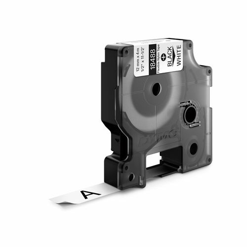 DYMO RHINO Cinta ID1-12 Negro/blanco nylon