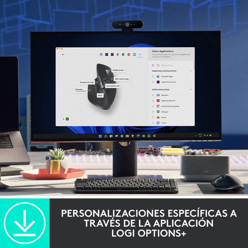 LOGITECH MOUSE RATON ERGO MX MASTER 3S Inalambrico Ergonomico de alto rendimiento