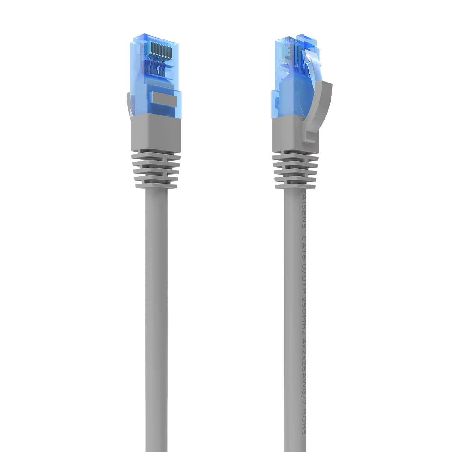 AISENS - CABLE DE RED LATIGUILLO RJ45 CAT.6 UTP AWG26 CCA, GRIS, 0.5M
