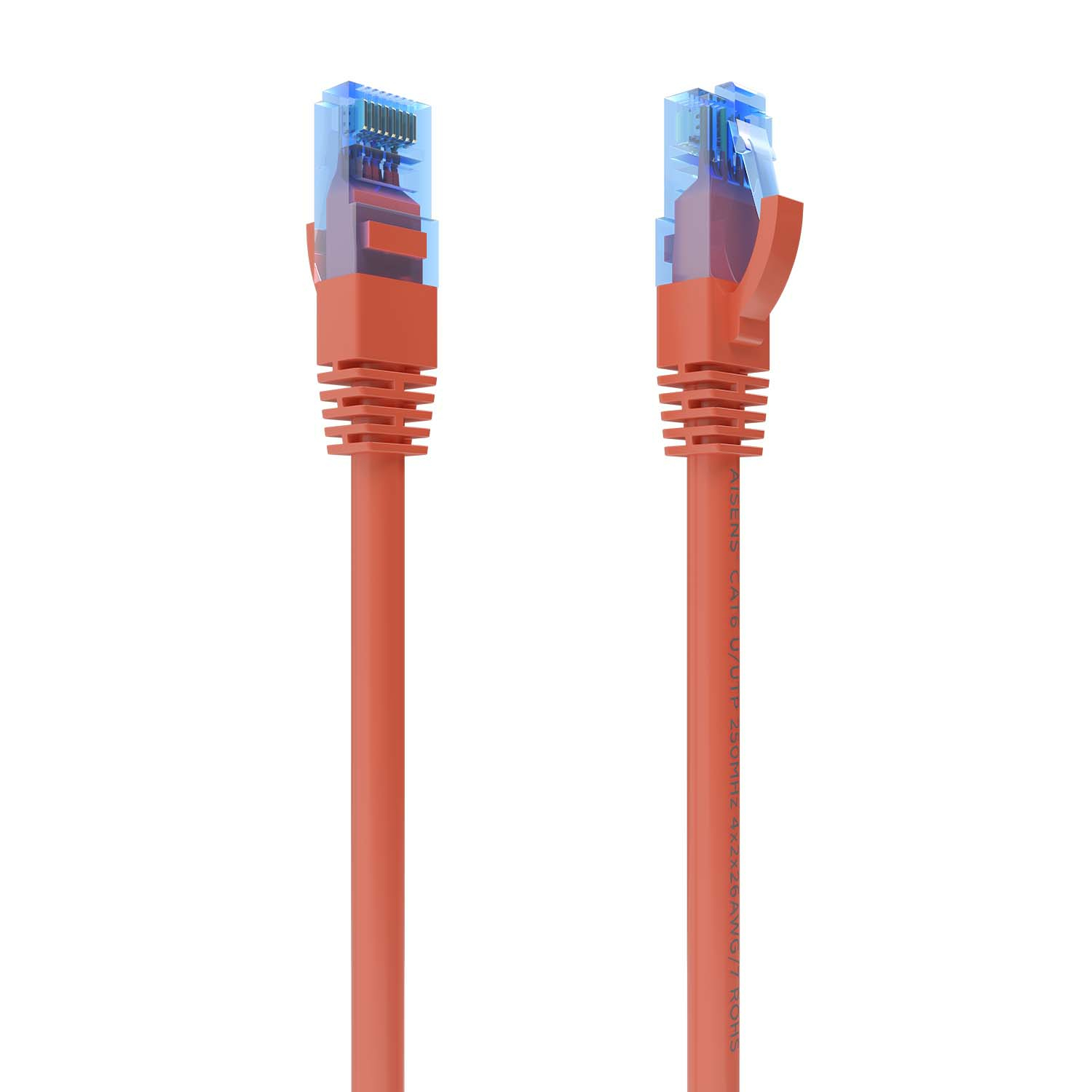 AISENS - CABLE DE RED LATIGUILLO RJ45 CAT.6 UTP AWG26 CCA, ROJO, 0.5M