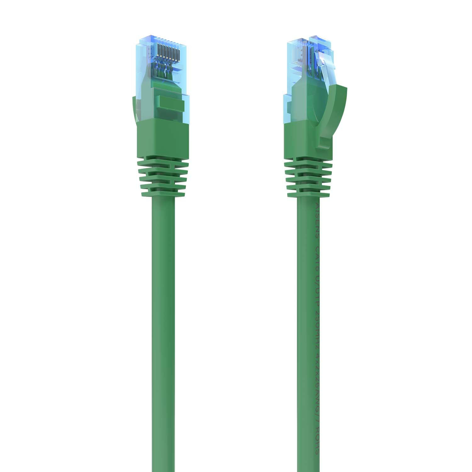 AISENS - CABLE DE RED LATIGUILLO RJ45 CAT.6 UTP AWG26 CCA, VERDE, 0.5M