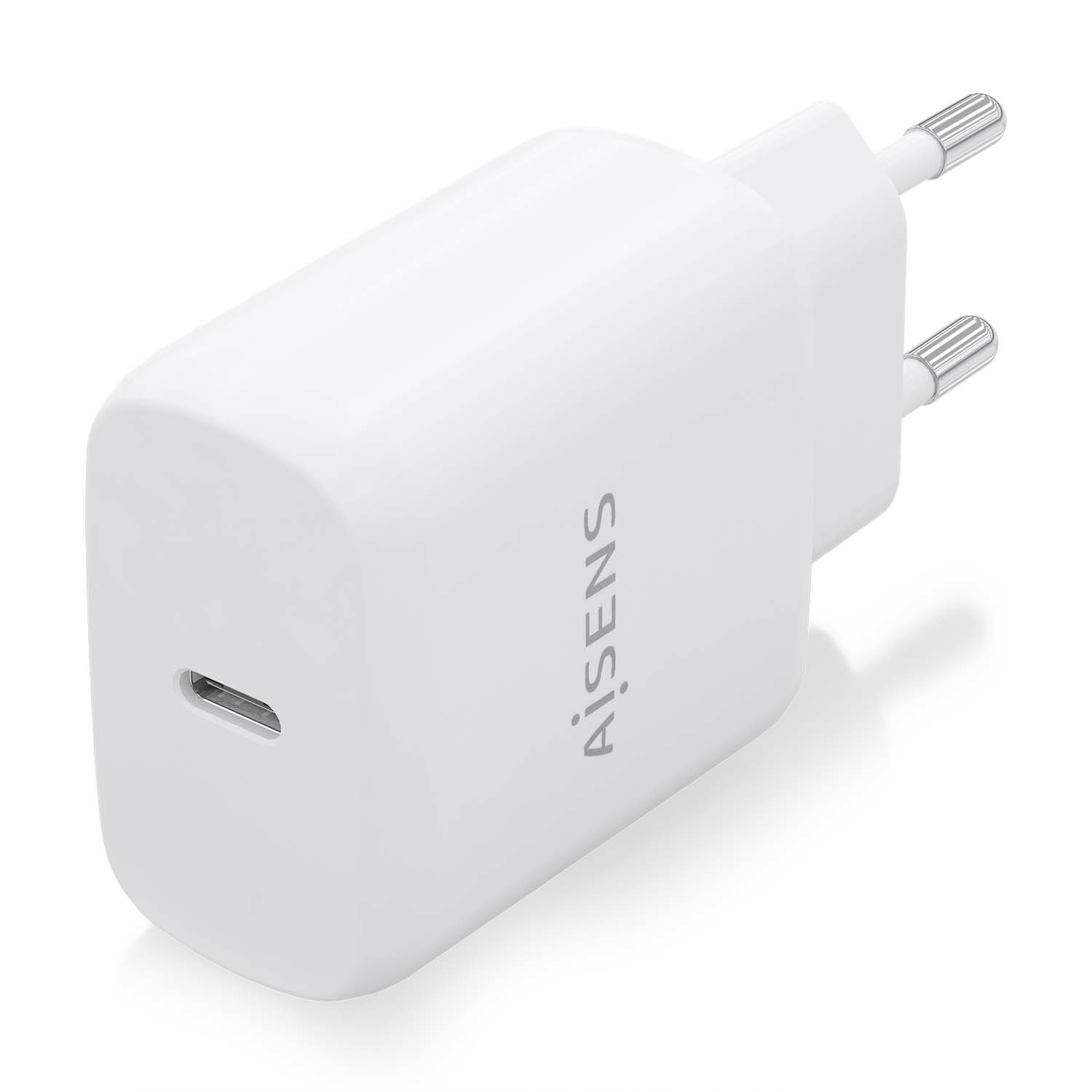 AISENS - CARGADOR USB-C PD3.0 1 PUERTO 1xUSB-C 25W, BLANCO