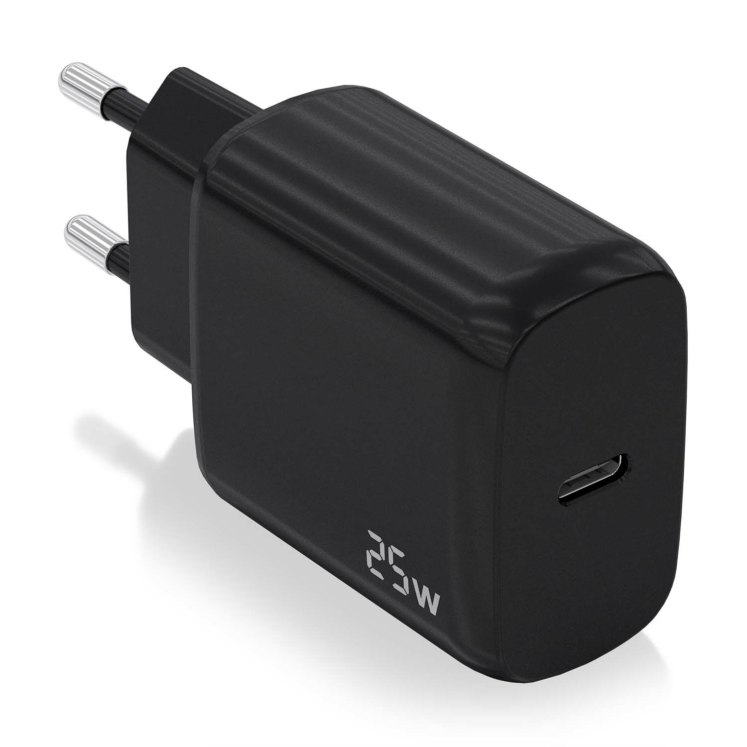 AISENS - CARGADOR USB-C PD3.0 1 PUERTO 1xUSB-C 25W, NEGRO